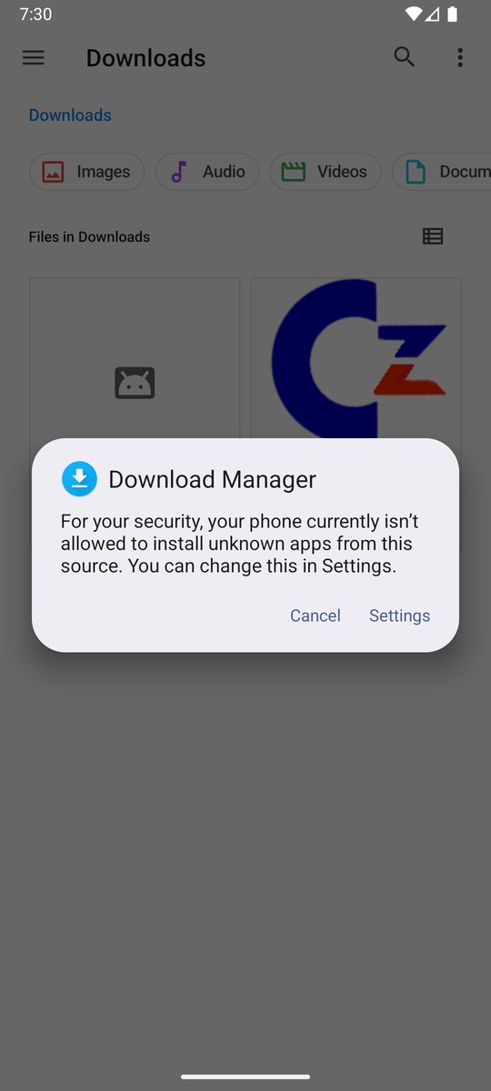 Android 16 security warning: your phone is not allowed to install unknown apps from this source