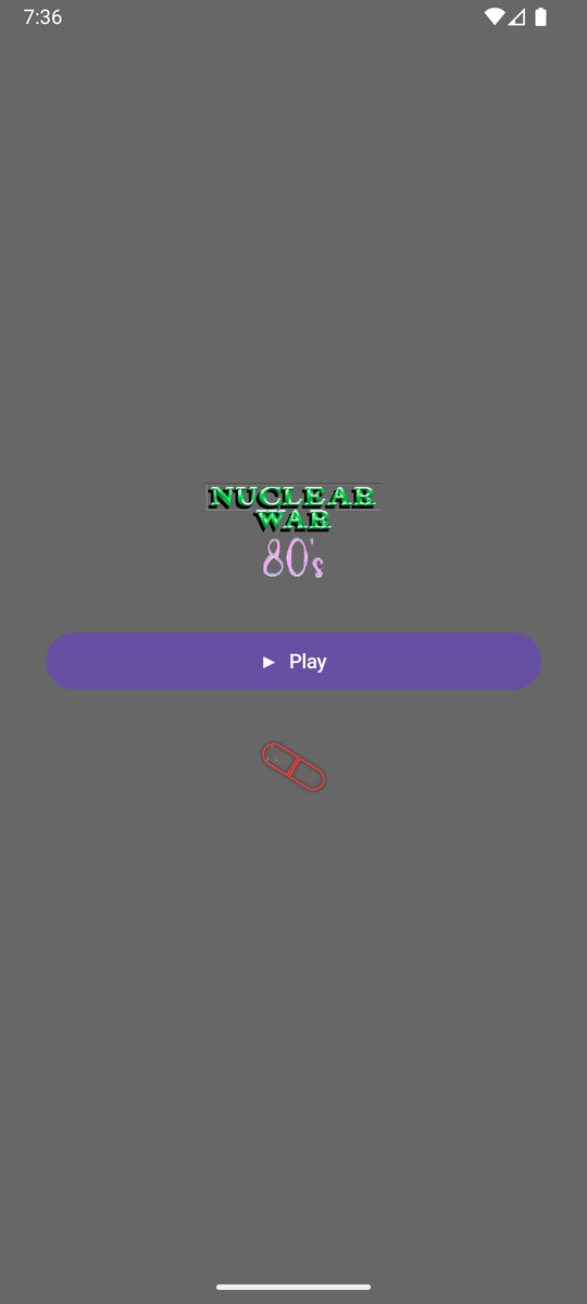 CzenVault opening screen presented as the Nuclear War 80s game