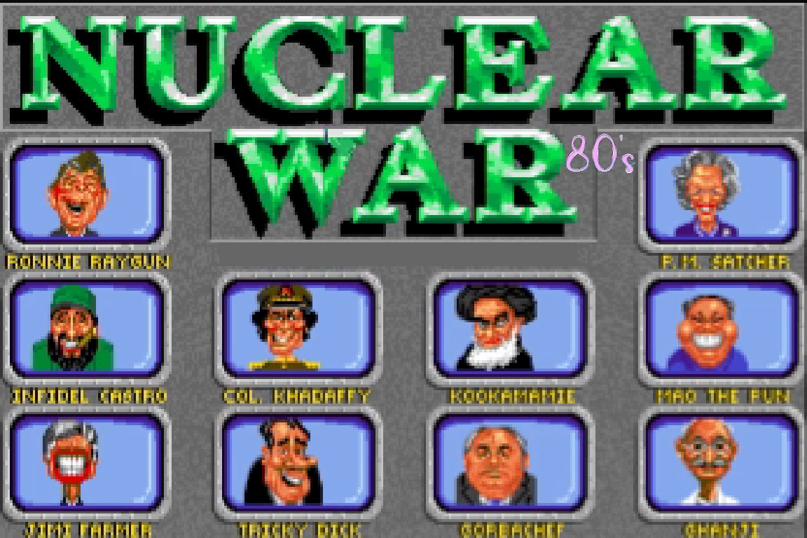 Nuclear War 80's start screen